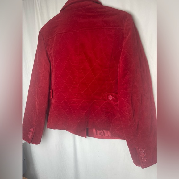 Talbots Dark Red Corduroy Blazer Jacket Career Professional Size 16P - Picture 8 of 9